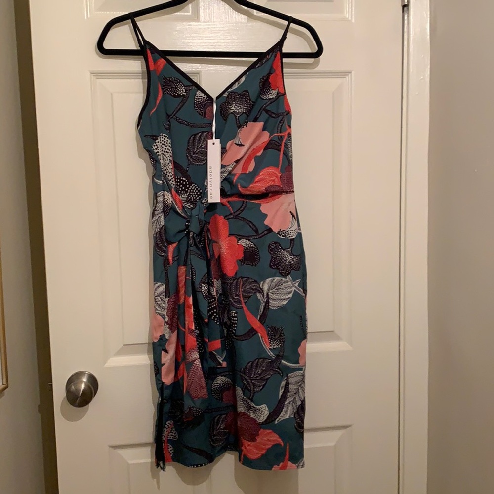 Adelyn Rae cocktail dress, XS, wrap/tie on front, new with tags